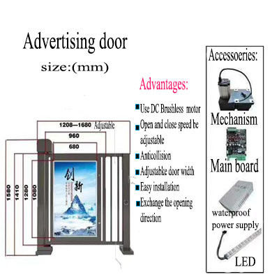 Buy 30W/2A Automatic Swing Barrier Gate For Pedestrian Passageway Advertising online manufacture