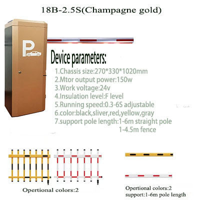 Buy Outdoor DC Brushless Traffic Toll Gate Parking Barrier For -30-60C Environment online manufacture